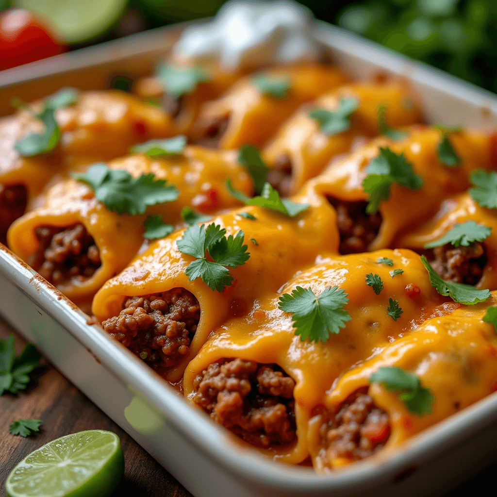 Taco stuffed shells